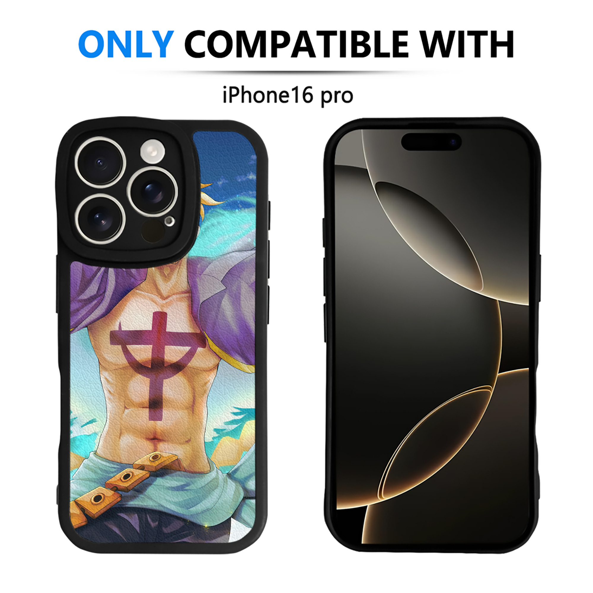 （画像用） ワンピース ONE PIECE 【iPhone 16シリーズ対応】シリコンスマホケース（レザー調） 材質：シリコン